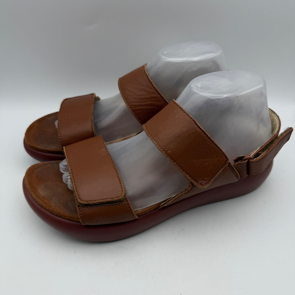 Alegria Bailee Sandals Womens 40 US 9.5-10 Brown Leather Adjustable Rocker Sole